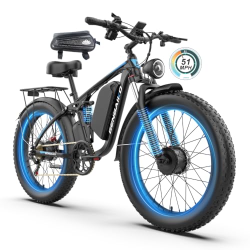 Electric Bike for Adults 51MPH Fast Dual Motor Ebike 36Ah 52V