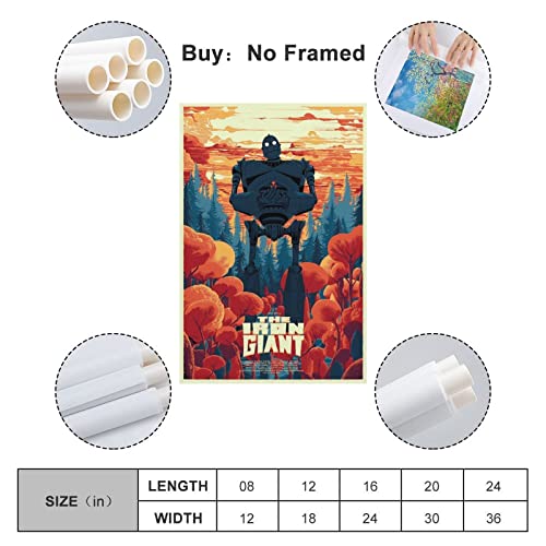 The Iron Giant Movie Poster Poster Decorative Painting Canvas Wall Art Living Room Posters Bedroom Painting 12X18Inch(30X45Cm) #TOP1