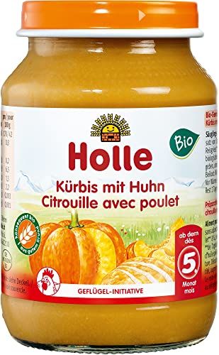 Holle Bio Kürbis mit Huhn (6 x 190 gr) Holle Bio Kürbis mit Huhn (6 x 190 gr)