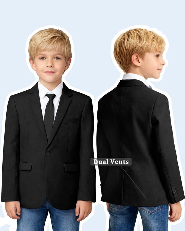 Boys Blazer Lightweight Casual Jacket Kids Coat for Daily Wear