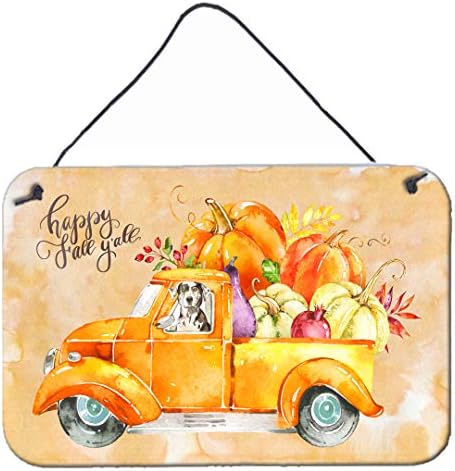 Caroline's Treasures CK2614DS812 Fall Harvest Catahoula Leopard Dog Wall or Door Hanging Prints Aluminum Metal Sign Kitchen Wall Bar Bathroom Plaque Home Decor, 8x12, Multicolor image 2