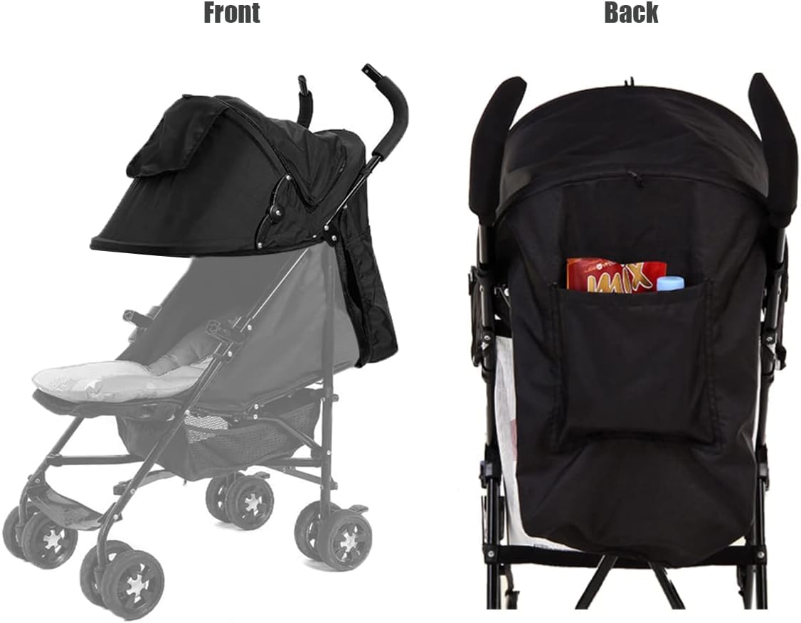 Toldo de verano para cochecitos de bebé, parasol para cochecito de bebé, cubierta solar UPF50+ para cochecito de bebé, protección UV, visera solar para niños pequeños, persiana opaca con bolsillos