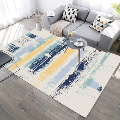 Tapis lavable antiderapant gris pour protéger le sol du salon - 2