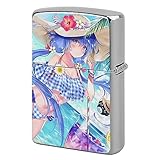 銅製ライターケース ジッポ外側 白猫プロジェクト トワ 水着 キャラクター柄 周辺 萌えグッズ 【防錆 航空金属素材使用 耐摩耗性】 金属保護カバー 頑丈 防汚 交換可能 両面プリント (ライターなし)