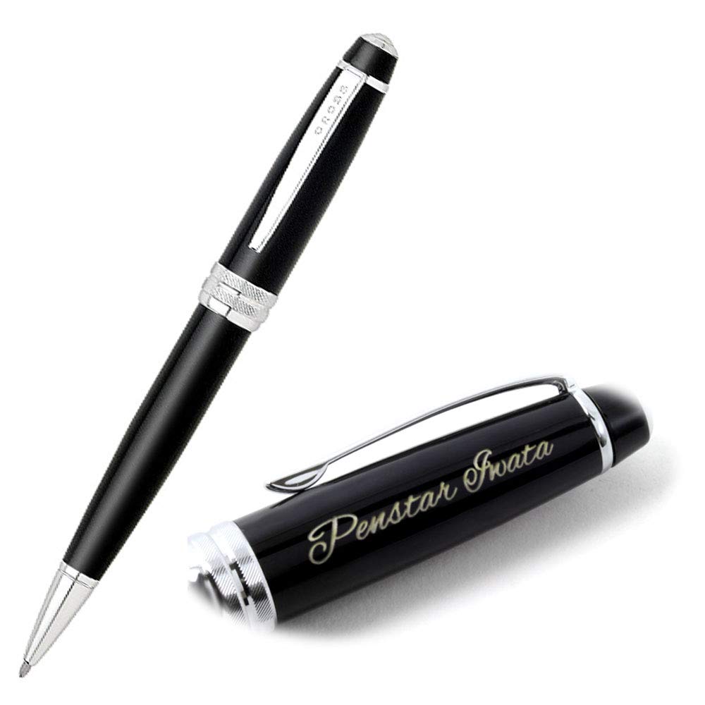 Stylo à bille personnalisé avec gravure incluse - Stylo à bille Cross Bailey - Cadeau noir