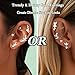 ZELORES 16G Flat Back Cartilage Earrings for Women Hypoallergenic CZ Daith Conch Cartilage Tragus Helix Piercing Jewelry Stainless Steel Tragus Helix Stud Earrings Stacks(Silver-11Pcs)