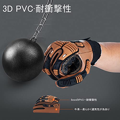 Vgo メンズ メカニックグローブ 重作業用 作業手袋 かわてぶ