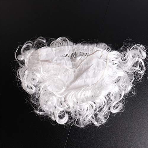 PRETYZOOM Kerstmankostuum baard wit bushy valse krullende baard kerstman kleding accessoires snor themafeest Kerstmis carnaval rollenspel kostuum accessoire foto rekwisieten - Image 4