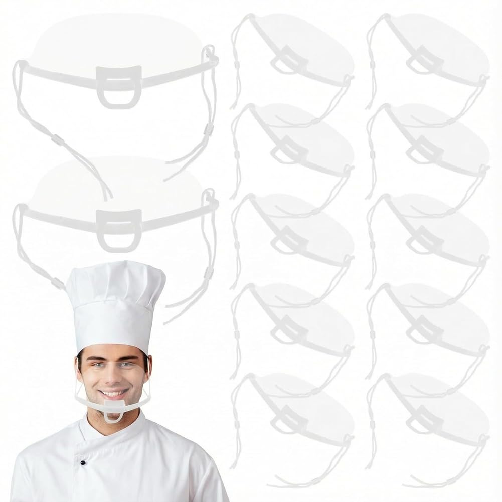 Hndhbfgrt 20 PCS Transparent Mouth Cover Plastic Catering Mask for Hotel Beauty Chef Waiter Protective Mask Anti-Splash Mask Proof