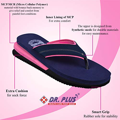 Image of DR PLUS Women's Healthcare, Diabetic and Orthopedic Light Weight MCR /MCP Footwear /Sandals /Slipper /Chappal