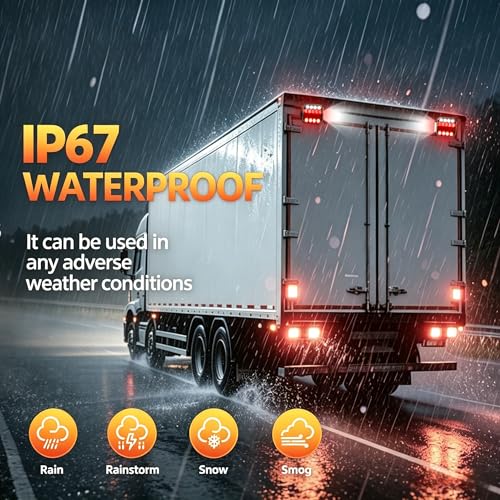 Wireless Trailer Lights, Magnetic LED Tow Tail Light Kit for Trucks Boats by YUWING - Used condition - Image 3