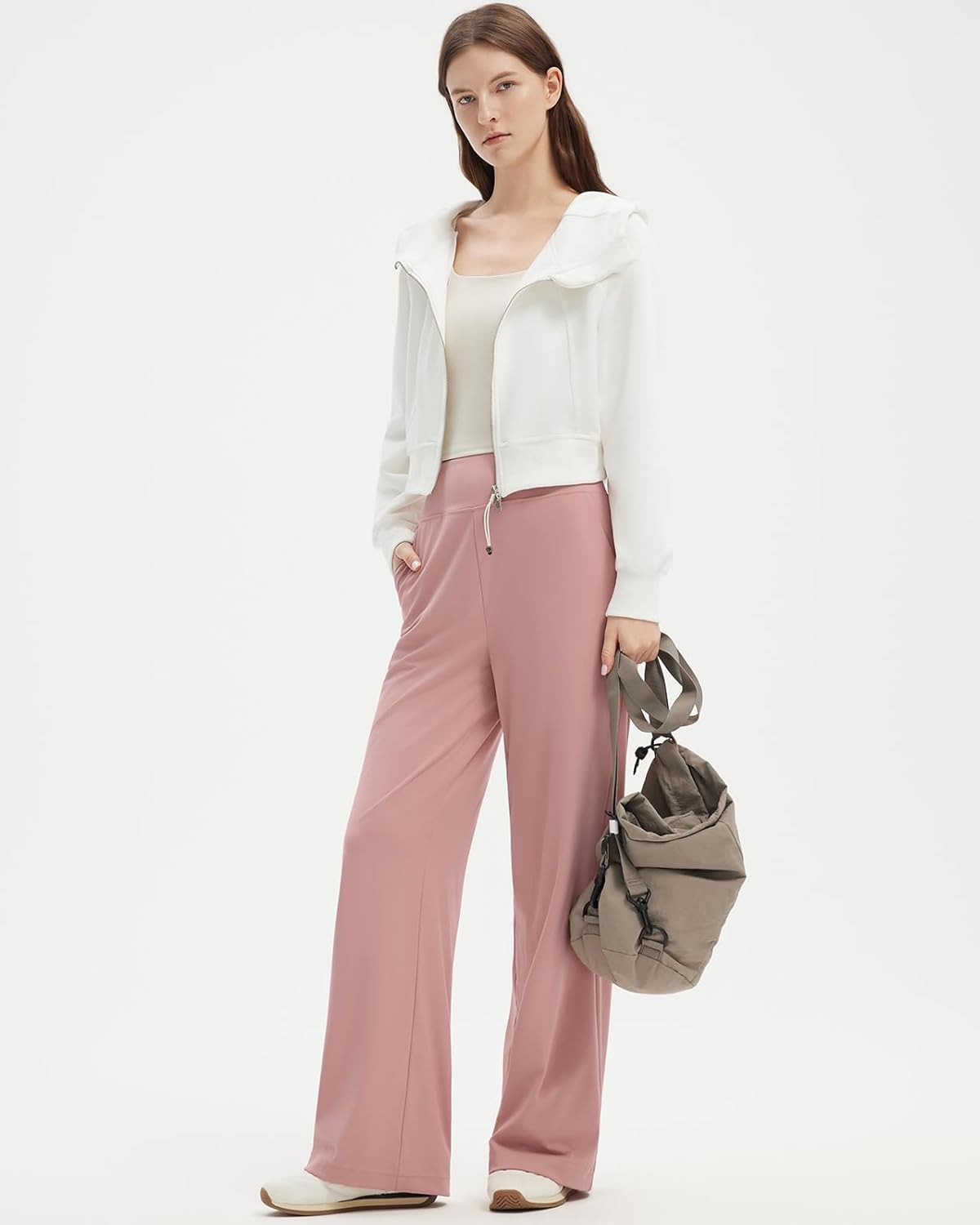 SUUKSESS Women Casual Wide Leg Pants 2025 High Waisted Lounge Work Pant with Pockets - Image 6