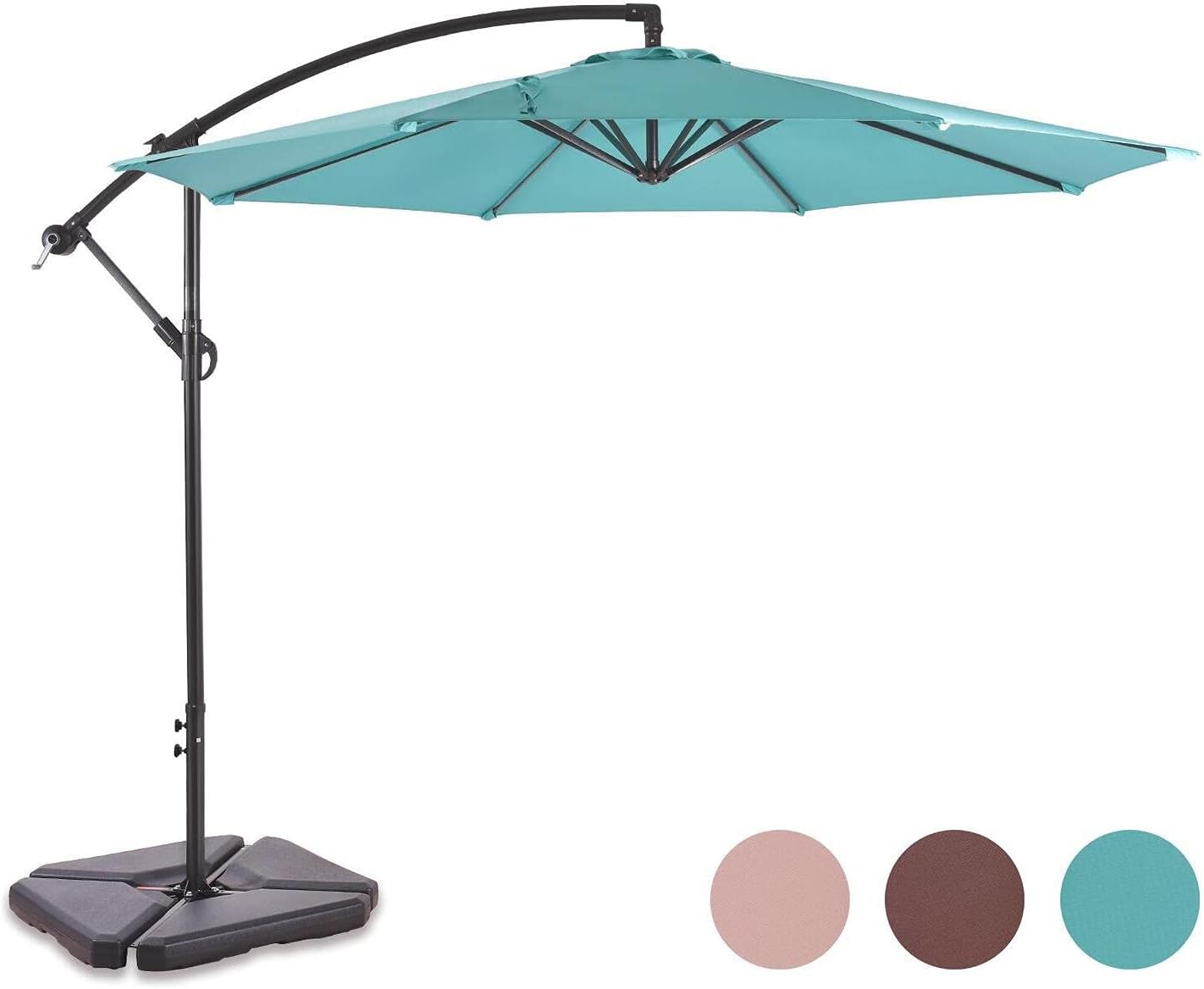 Westin Furniture 10 ft. Cantilever Hanging Patio Umbrella, Beige