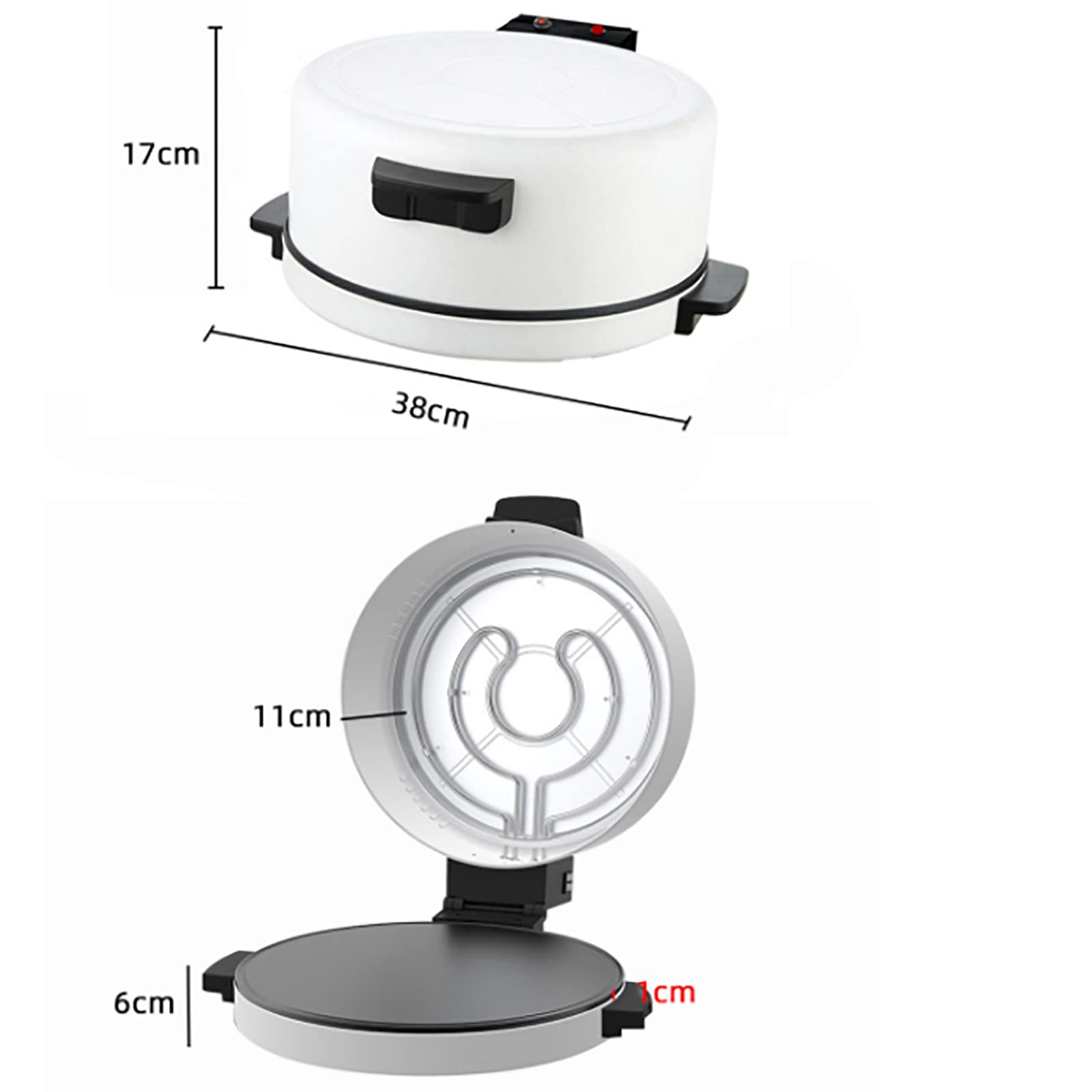 Frittata Maker, Forno Pizza Elettrico 2000 W, Pizza Maker Diametro 11,8 Pollici, Alta Temperatura, Efficienza Energetica, per Soffici Frittate, Pollo, Salmone, Pancake, Panini Caldi