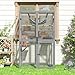 Catio Outdoor Cat Enclosure - Premium Wooden Cat Catio with Window Access & Breathable Mesh, Weatherproof Kitty House for Patio/Backyard/Indoor (Gray)