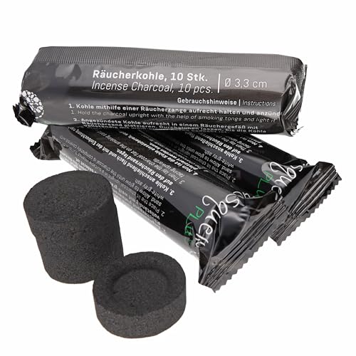 Lebensquelle-Plus Lot de 3 paquets de 10 pastilles de charbon de bois à allumage rapide Ø 33 mm