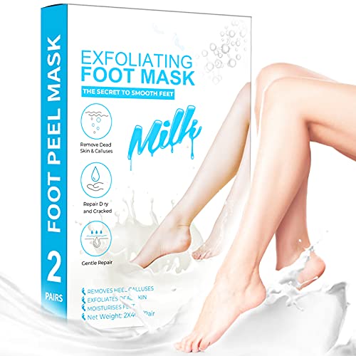 【American Quality】Foot Peel Mask 2 Pack for Cracked Heels,Dead Skin & Calluses-Make Your Feet Soft And Smooth To The Touch, Milk flavor ​Pair - Foot Mask