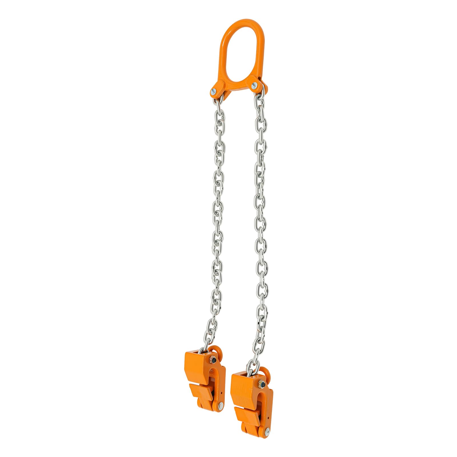 Sollevatore per barile, portata 1 T, 50 cm, in acciaio al manganese, doppia catena, 2 ganci, catena per tamburo a catena, pinza per barili di plastica, tamburi di ferro, barili in metallo