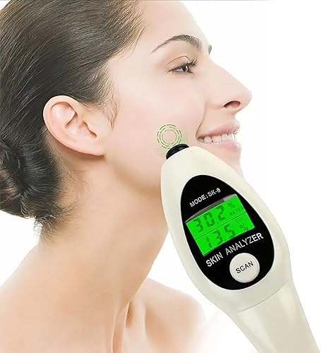 Facial Skin Tester Pen, Skin Water Oil Analyzer, Digital LCD Disp...