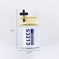 Vista 2 de Conjunto de filtro de separador de agua de combustible marino S3213 Elemento de filtro con cuenco de recolección de repuesto para motor fueraborda