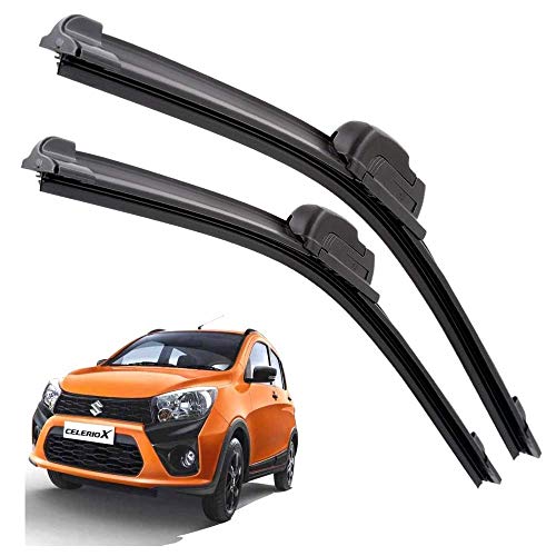 Image of Euro Care Windshield Car Wiper Blades Compatibility With Maruti Suzuki CelerioX (Model : 2019-2020) - Set of 2Pc (D-21,P-14)