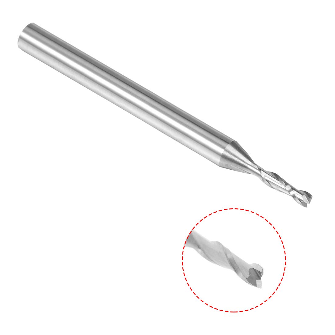 sourcingmap 1/8" Shank 1.5mm x 6mm Carbide End Mill CNC Router Bits 2 Flute Milling Bit for Acrylic PVC MDF Wood - Image 3
