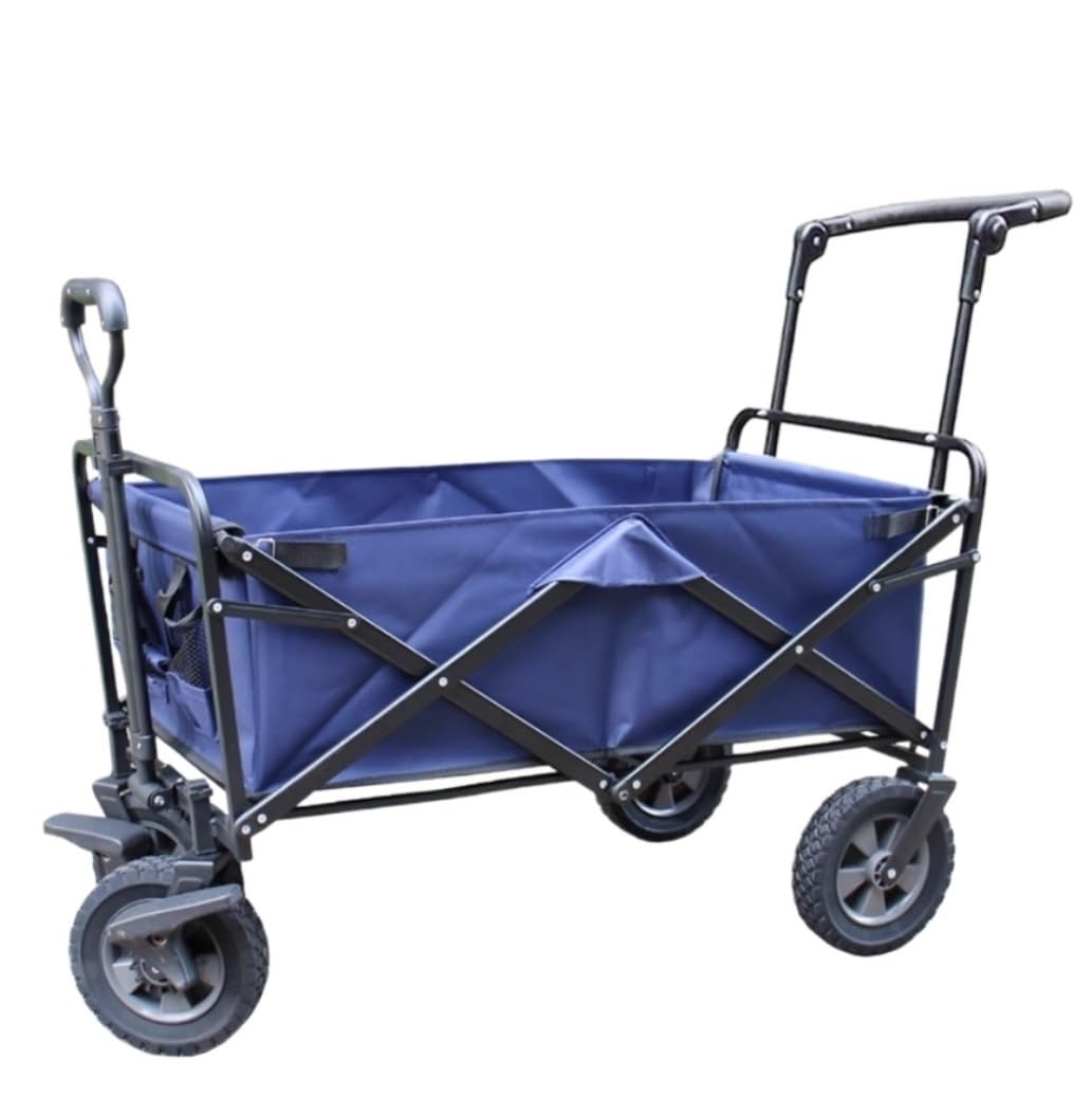Wagon de camping pliant pour éviter la fatigue du transport de matériel