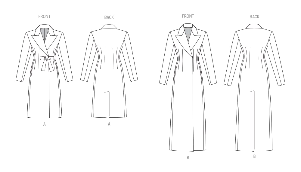 VOGUE PATTERNS V1990B5 Misses' Coats B5 (8-10-12-14-16), Multicoloured, 36, 38, 40, 42, 44 - Image 3