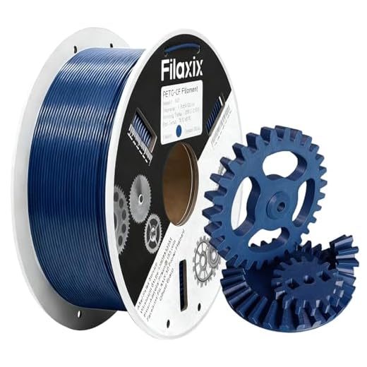 Carbon Fiber PETG Filament 1.75 mm, PETG CF 3D Printer Filament, Compatible with Creality K1C,Bambu LAB,QIDI MAX3, Prusa MK4,FLASHFORGE Adventurer 5M FDM 3D Printer, 1 KG 1 Spool/Carbon Blue