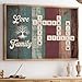 Anniversaree Personalized Family Name Crossword Wall Decor Poster/Canvas - Custom Names Puzzle Prints Mothers day Gifts for Dad Mom Grandma Grandpa (Color 17)