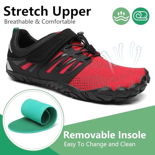 Image of SAGUARO Womens Mens Barefoot Shoes Minimalist Trail Runner Wide Toe Box Zero Drop Outdoor Cross Training Shoe