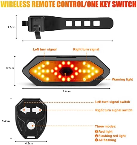 Bike Tail Light, Rear Bike Light Powerful LED USB Rechargeable, Ultra Bright Sport Bicycle Taillight Fits for Cycling Helmet Backpack Safety Warning, 5/6 Light Modes Options - Easy to Install