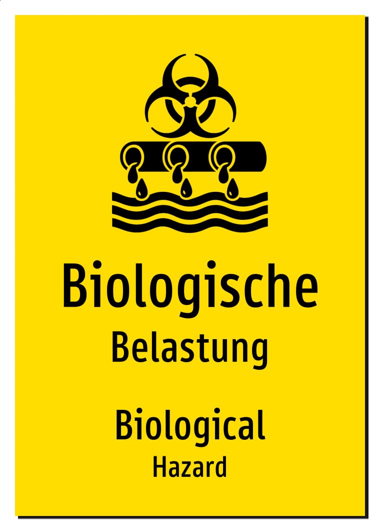 60330-DEEN-S-07 | Biologische Belastung Schild Deutsch Englisch