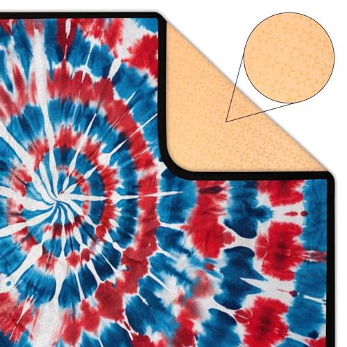 Tapis tie-dye 122x183 antidérapant grand tapis de salon moderne et lavable