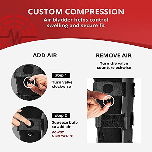 Manamed Manaez Air Boot Tall Cam Boot | Orthopedic Walking Boot For Sprained Ankle With Air Pump | Foot Brace For Injured Foot, Ankle Sprain, Broken Toe & Post Surgery | Fracture & Cast Boots (Medium) #TOP3