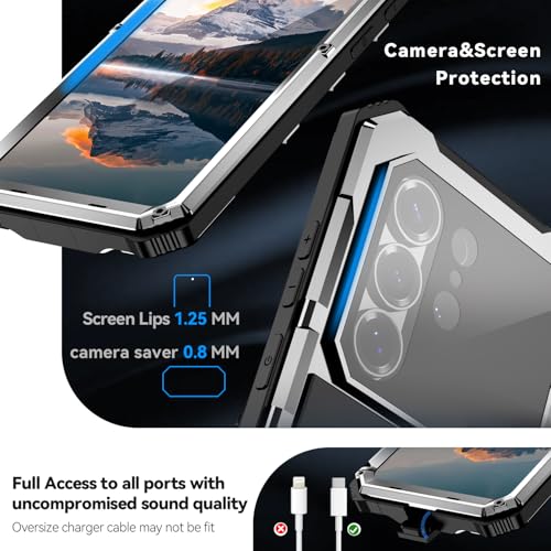 Coque Samsung S25 Ultra alliage aluminium silicone silver - 7