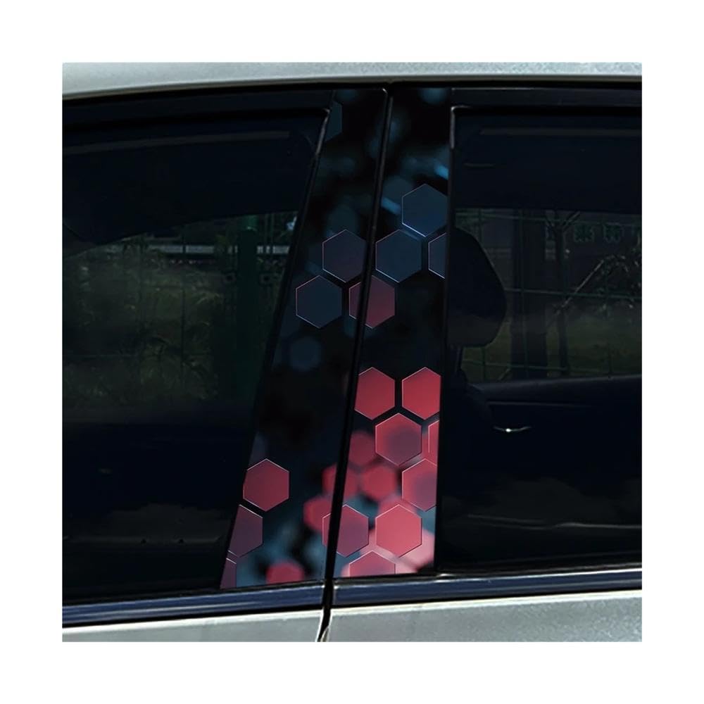 Bertdcx H Car B-Pillar Stickers Car Center Column Decoration Cover Scratches Waterproof Decals Auto Parts(H)