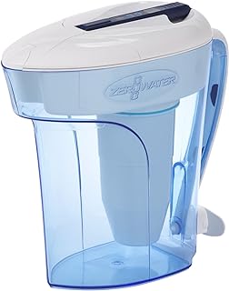 ZeroWater 12-Cup Ready-Pour 5-Stage Water Filter Pitcher 0 TDS for Improved Tap Water Taste - IAPMO Certified to Reduce Lead, Chromium, and PFOA/PFOS