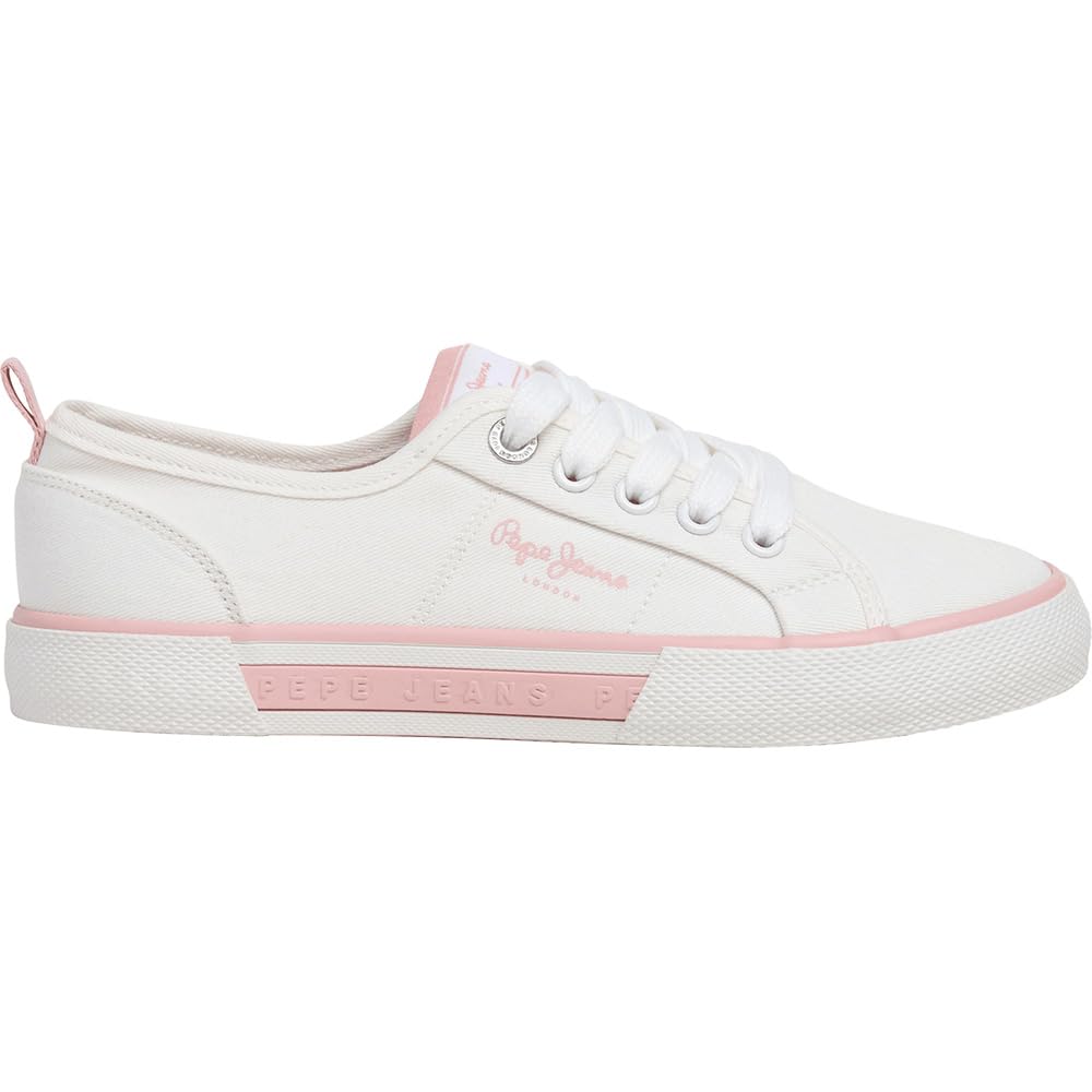 Pepe Jeans Brady Club G Sneak, White (Off White), 2.5 UK