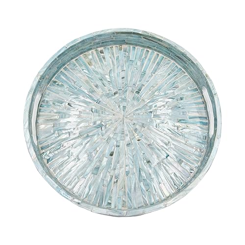 PEMAR 12.6” Mother of Pearl Round Serving Tray...