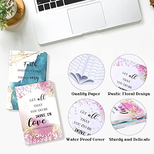 Carnets de Versets Bibliques Floraux x16 Blocs-Notes de Poche - 4