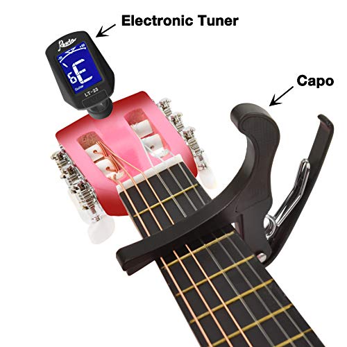 Image of Master Play 30 inch Pink Wood Guitar with Case and Accessories for Kids /Girls /Beginners