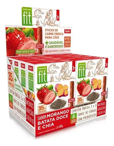 Petisco Spin Pet Stick Fit Morango, Batata Doce e Chia - 50g