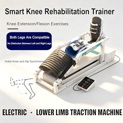 Image of Smart Knee Rehabilitation Trainer, 0-140 Continuous Passive Motion, Adjustable Leg Stretcher, for Knee Surgery Recovery, Rehab, Joint Mobility Improvement