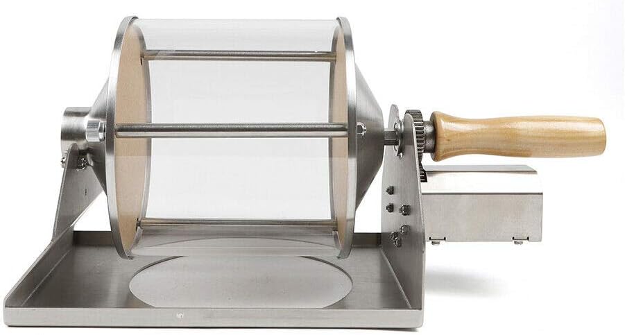 Gdrasuya10 KAKA-G400 Gas Burner Home Coffee Beans Roaster Machine, Coffee Roasting Machine with Wood Handle for Cafe Shop/Home