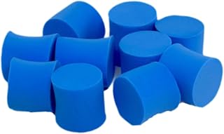 Qianly 10 Tapones para Granjas de Hormigas, Accesorios para Tubos de Ensayo, Esponja para Tubos de Ensayo, Tapón para Alimentación, Color Azul, 15 Mm, 18 Mm, diámetro 18mm