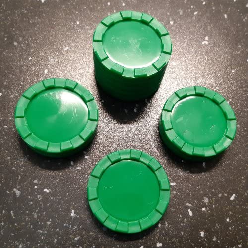 40mm x 6mm Plastic Stacking Counters pack of 10 (Green)