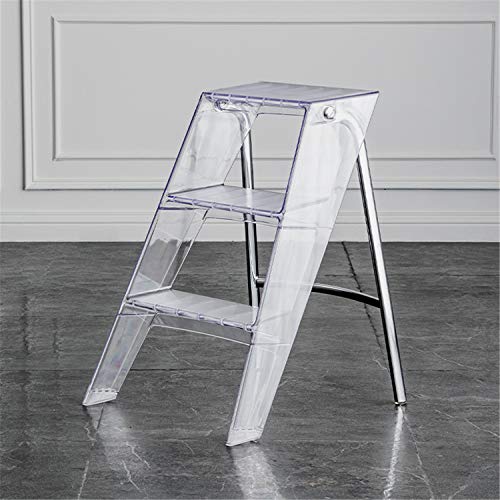 Escalera de espiga de acrílico multiusos, taburete plegable extensible de 150 kg 2