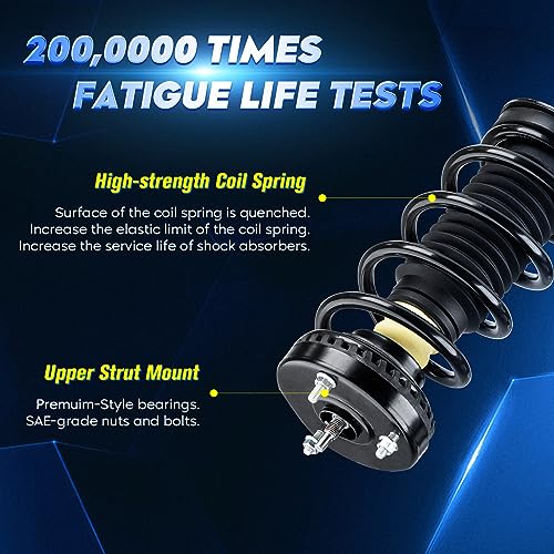 Front Strut Shock Assembly w/Coil Spring for Chrysler 300 5.7L RWD 2012-2022, Dodge Challenge 2012-2022, Charger RWD 2011-2022, Replace 272665, Left & Right, 2PCS by Aeagle - Image 2