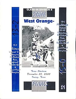 2000 4A West Orange Stark vs Ennis Championship Program